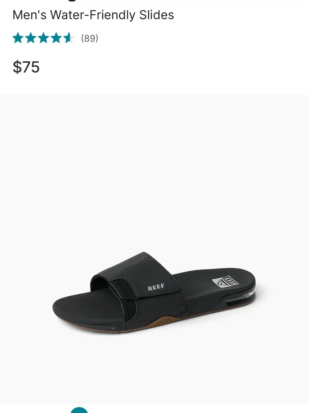 Reef Black Men's Slide Sandals